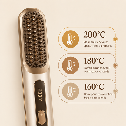 Solia™ - Brosse Lissante Chauffante Sans Fil