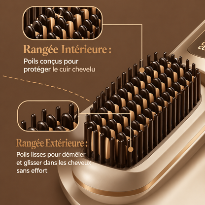 Solia™ - Brosse Lissante Chauffante Sans Fil
