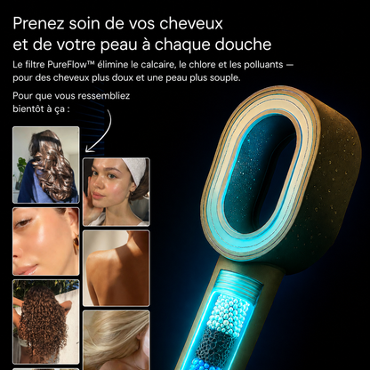 PureFlow™ — Le Pommeau Filtrant Beauté 3-en-1